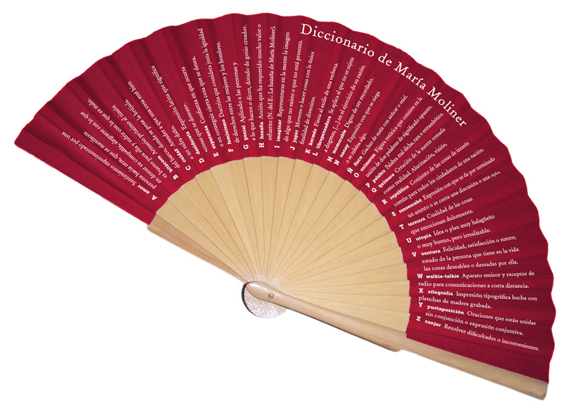 Abanico Rosalia de Castro. Blanco. Fabiola Garrido